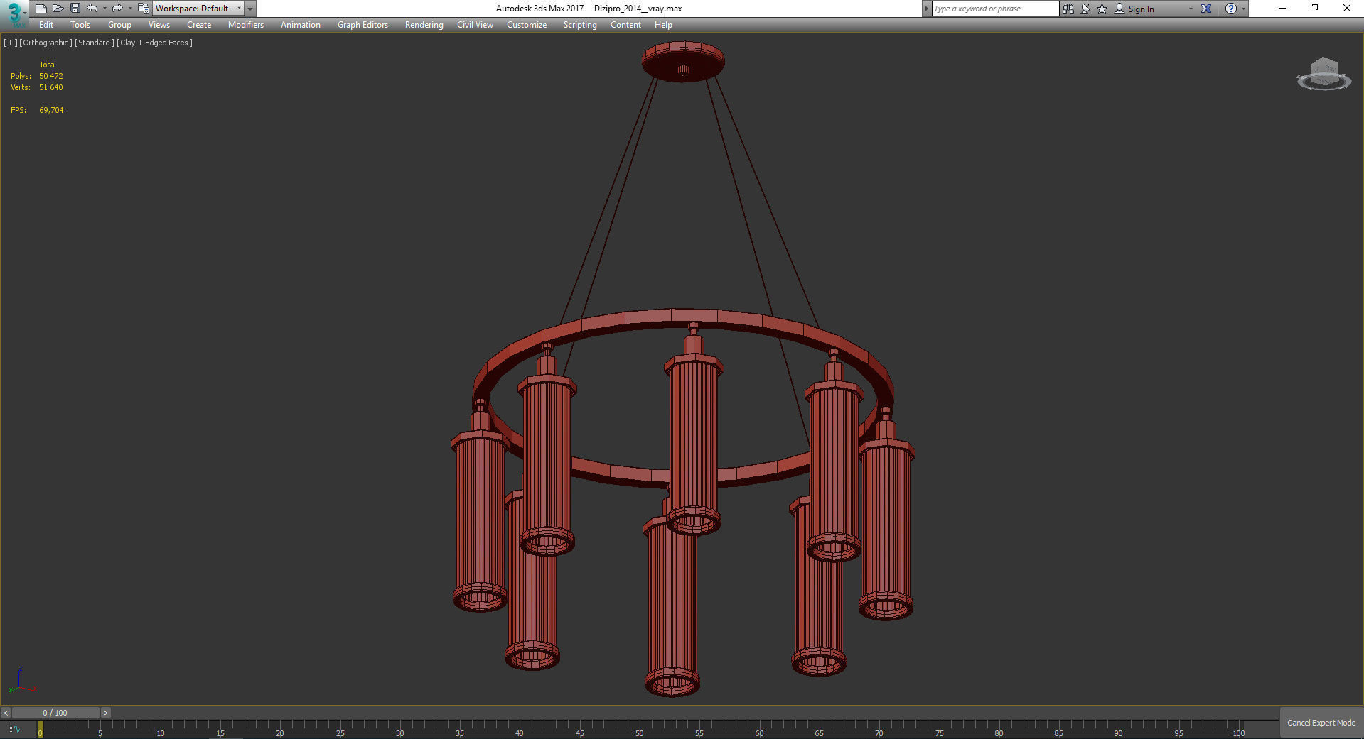 Chandeliers 3d models Collection 10 models Low-poly 3D model_30