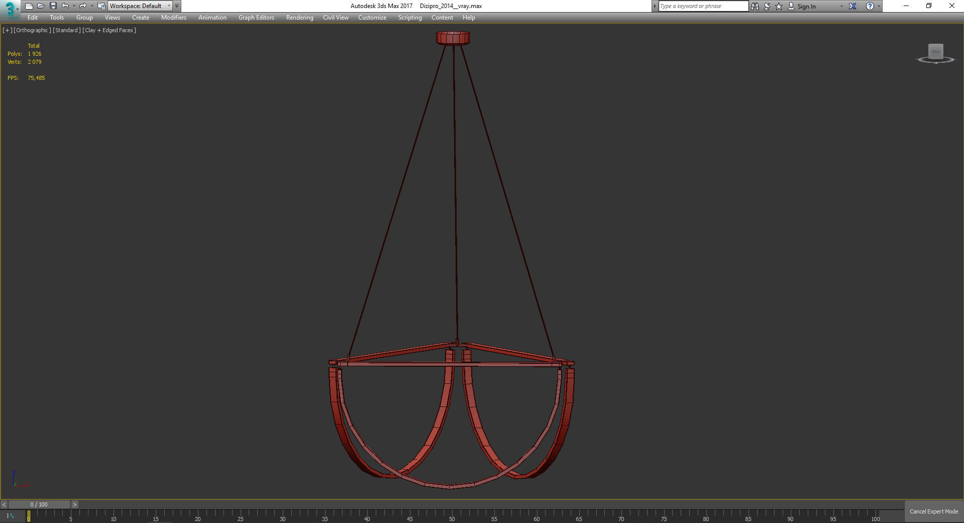 Chandeliers 3d models Collection 10 models Low-poly 3D model_13