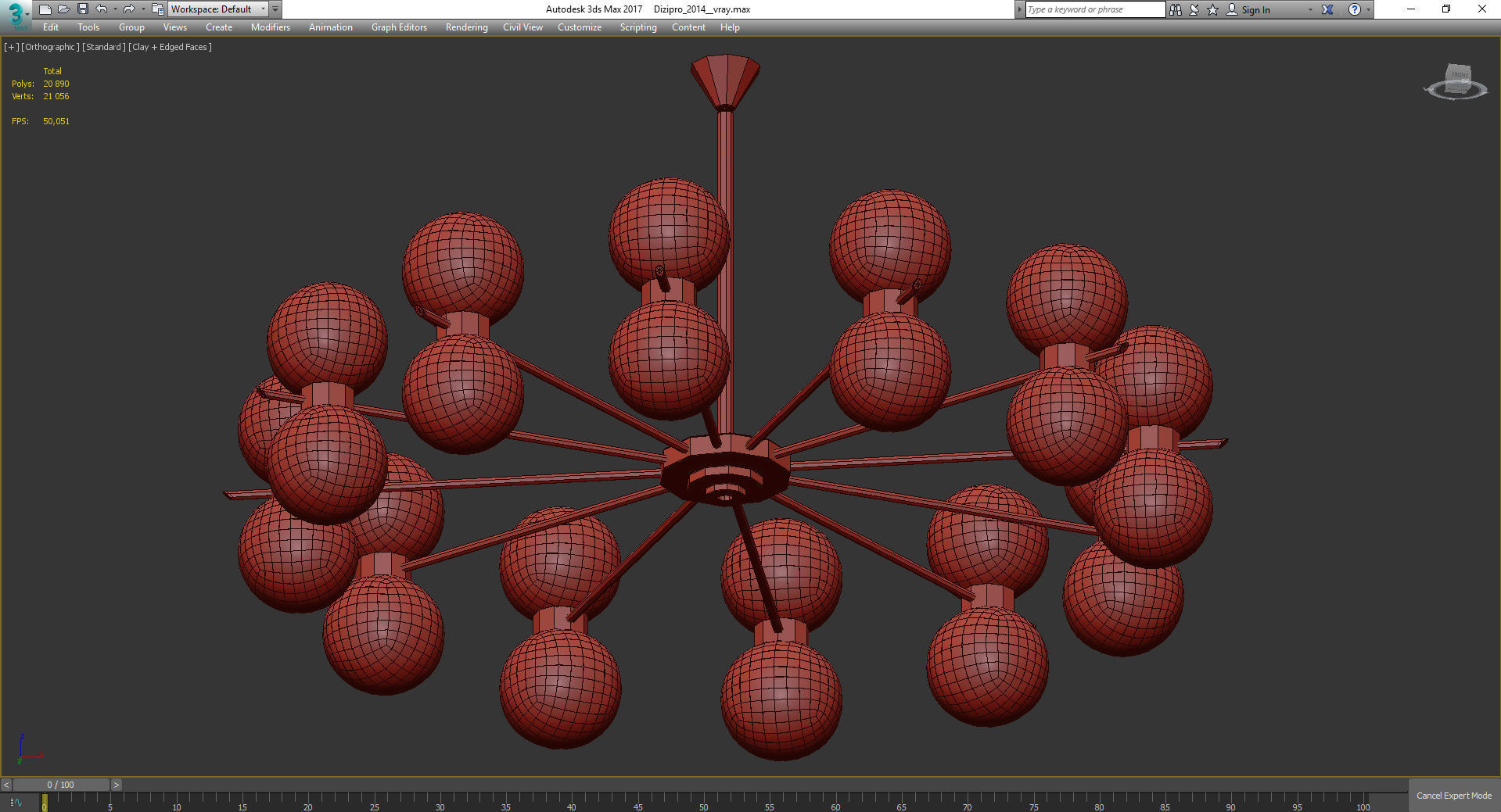 Chandeliers 3d models Collection 10 models Low-poly 3D model_4