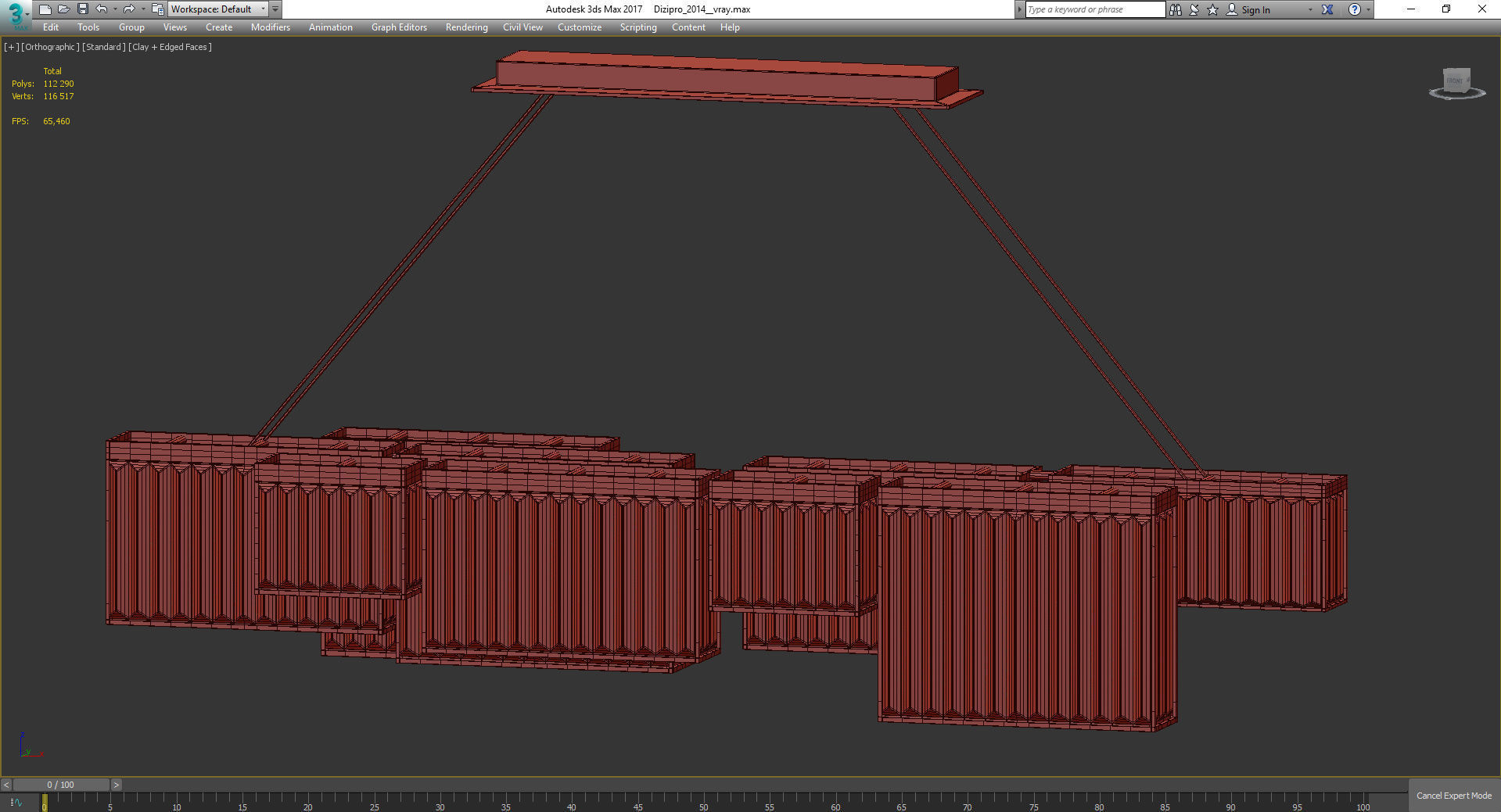 Chandeliers 3d models Collection 10 models Low-poly 3D model_22