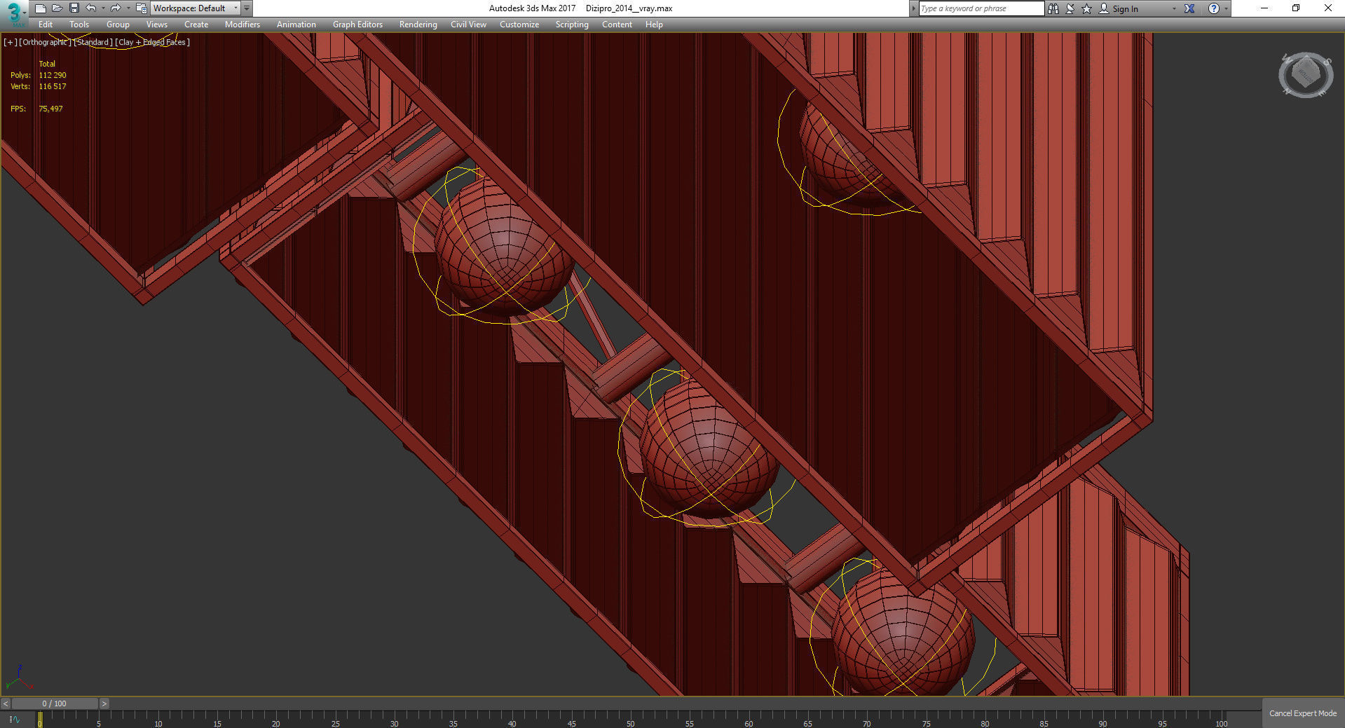 Chandeliers 3d models Collection 10 models Low-poly 3D model_24