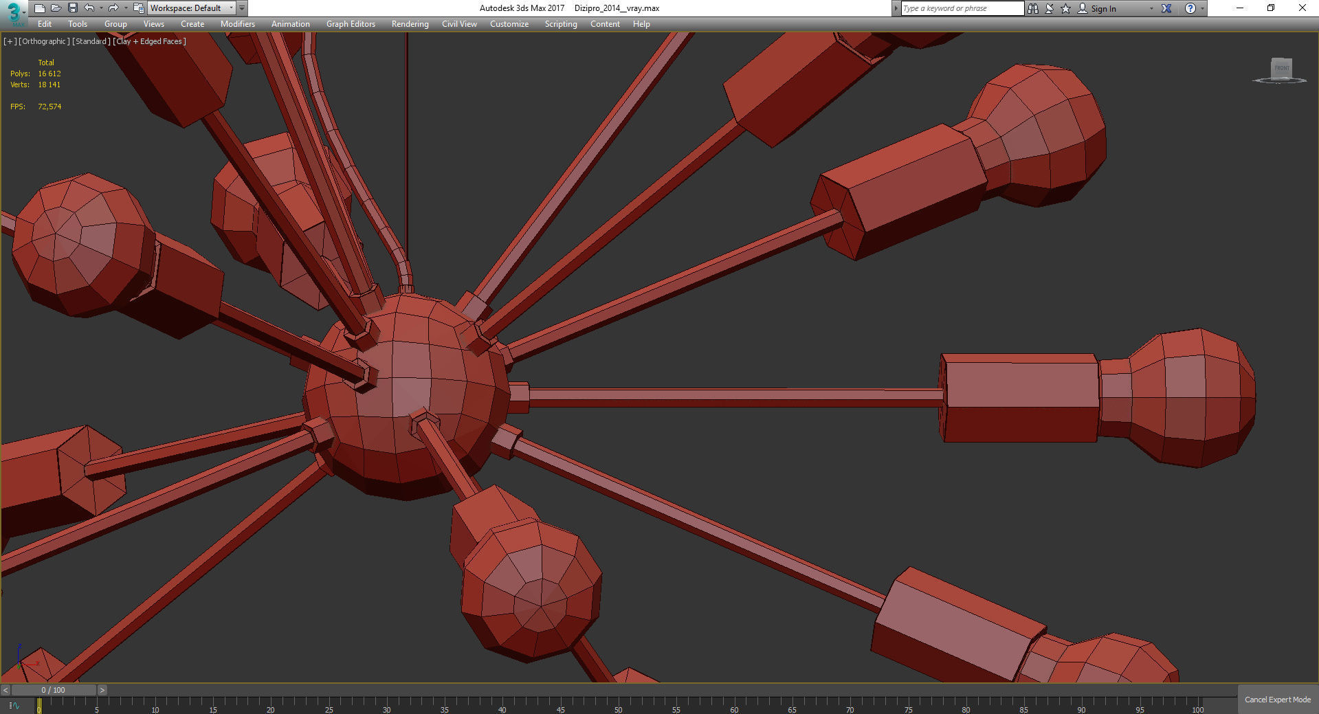 Chandeliers 3d models Collection 10 models Low-poly 3D model_20
