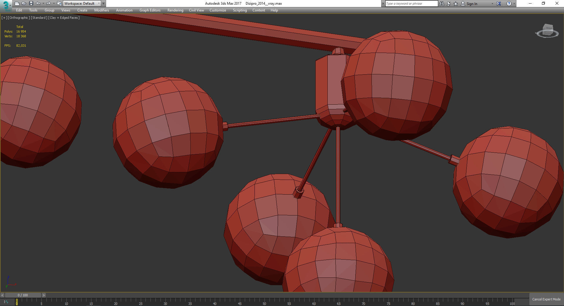 Chandeliers 3d models Collection 10 models Low-poly 3D model_10
