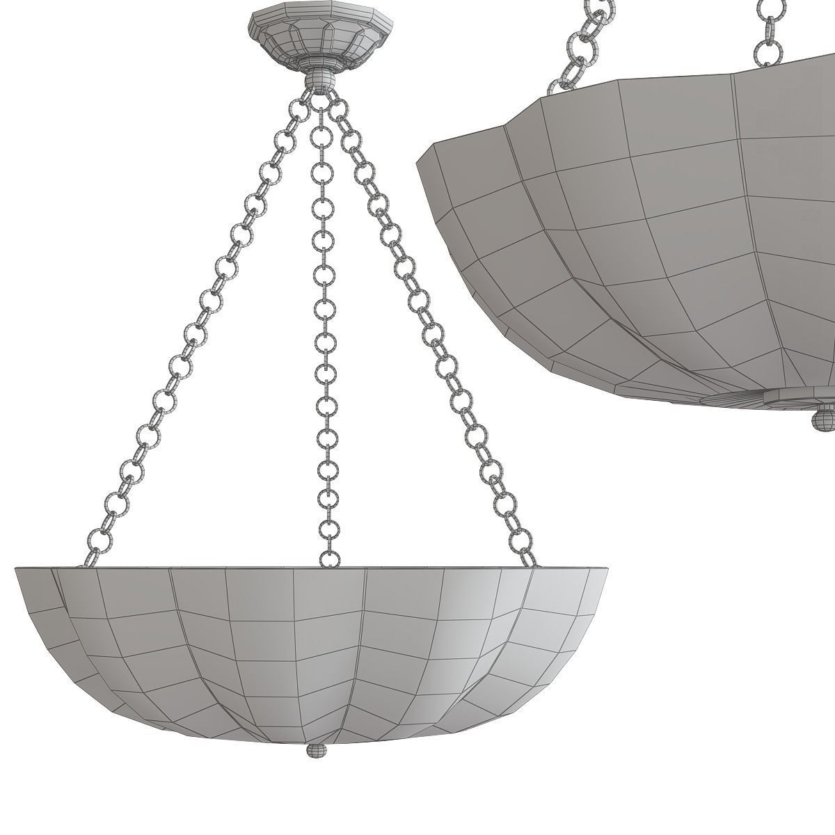 Chandeliers 3d models Collection 10 models Low-poly 3D model_37