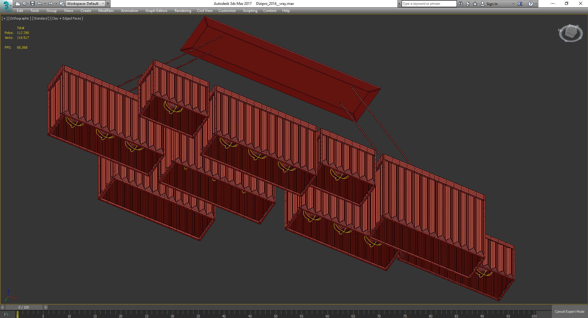 Chandeliers 3d models Collection 10 models Low-poly 3D model_23