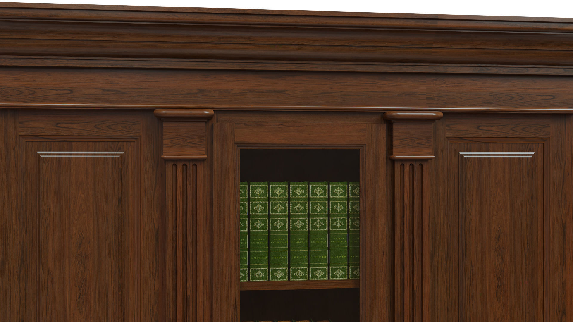 Built-in bookcase 500 3D model_3