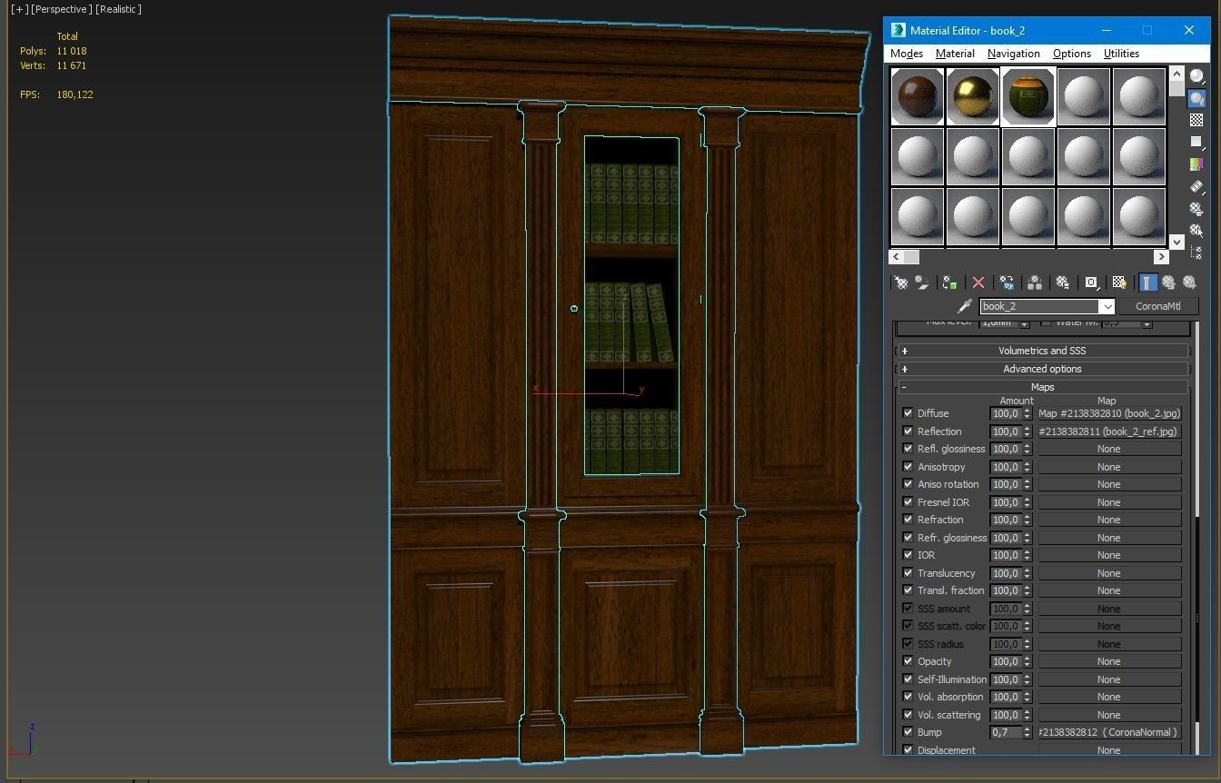 Built-in bookcase 500 3D model_12