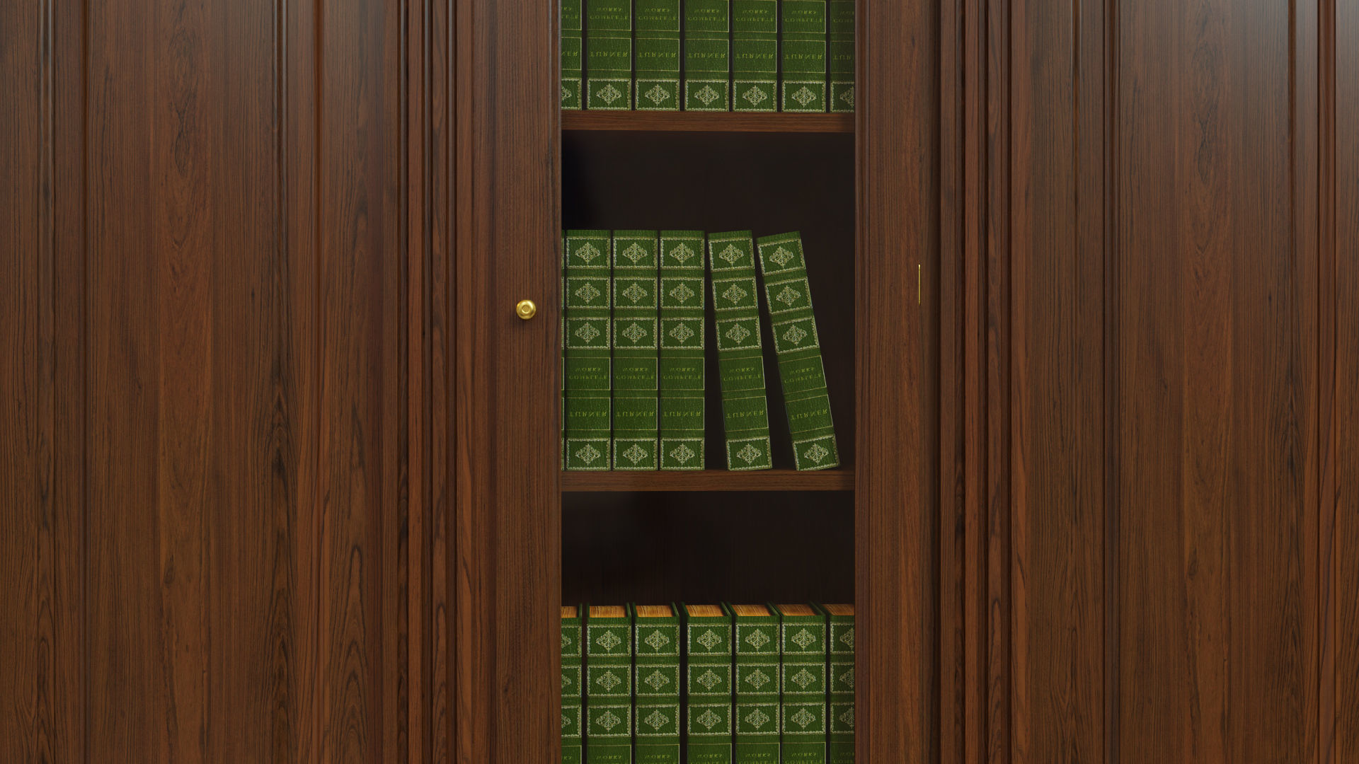 Built-in bookcase 500 3D model_5