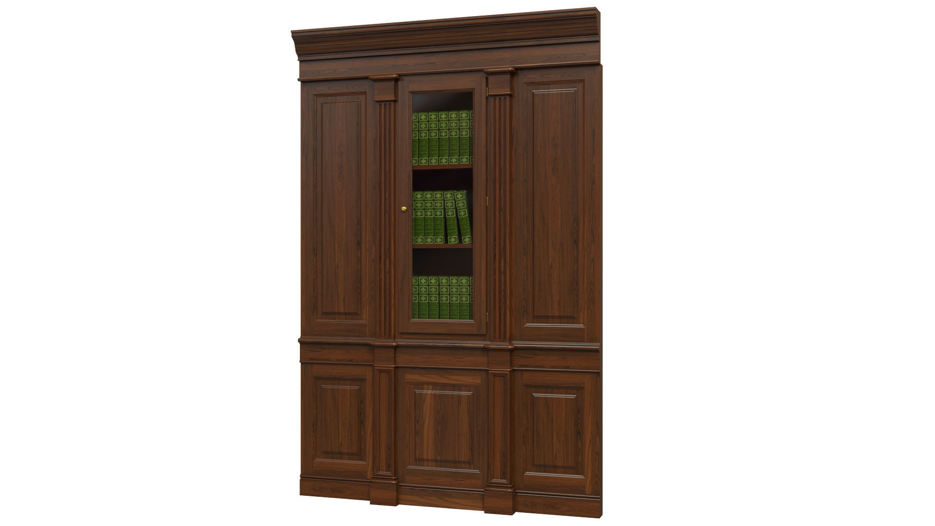 Built-in bookcase 500 3D model_4