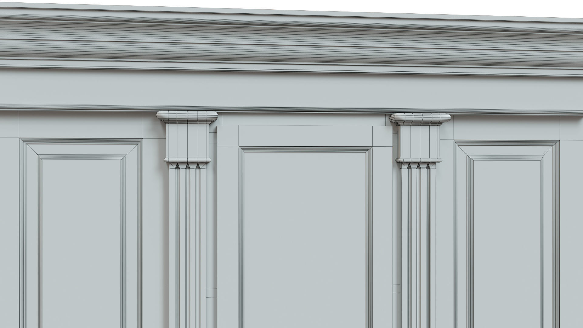 Built-in bookcase 500 3D model_9