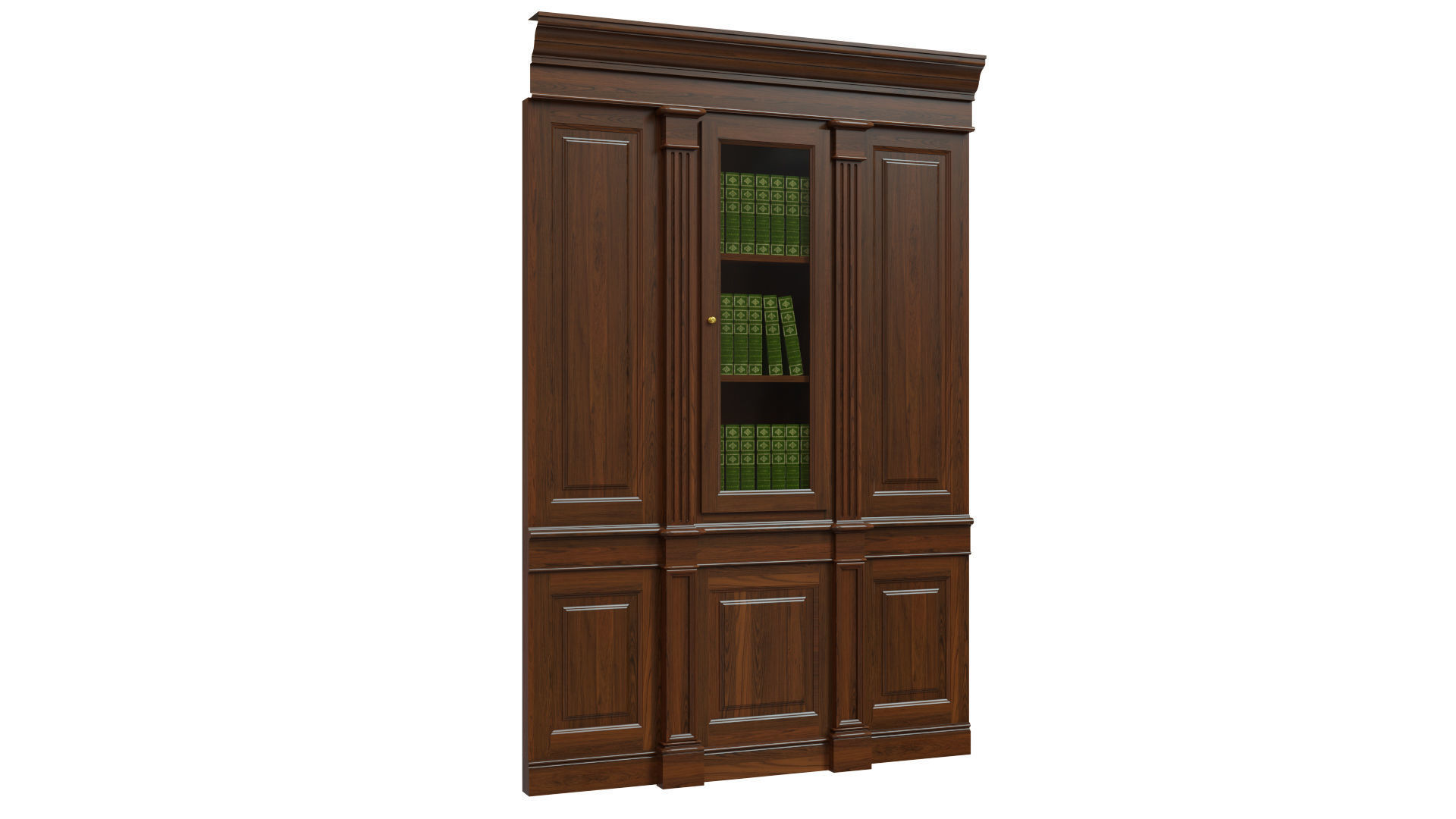 Built-in bookcase 500 3D model_1