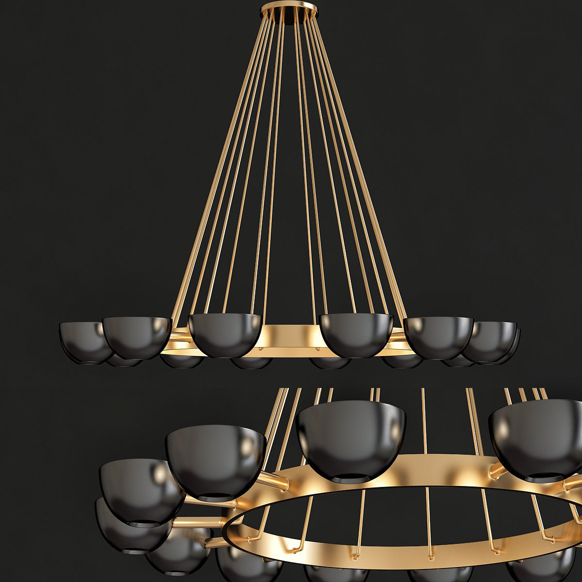 Chandeliers 3d models mega pack 100 models 3D Model Collection_86