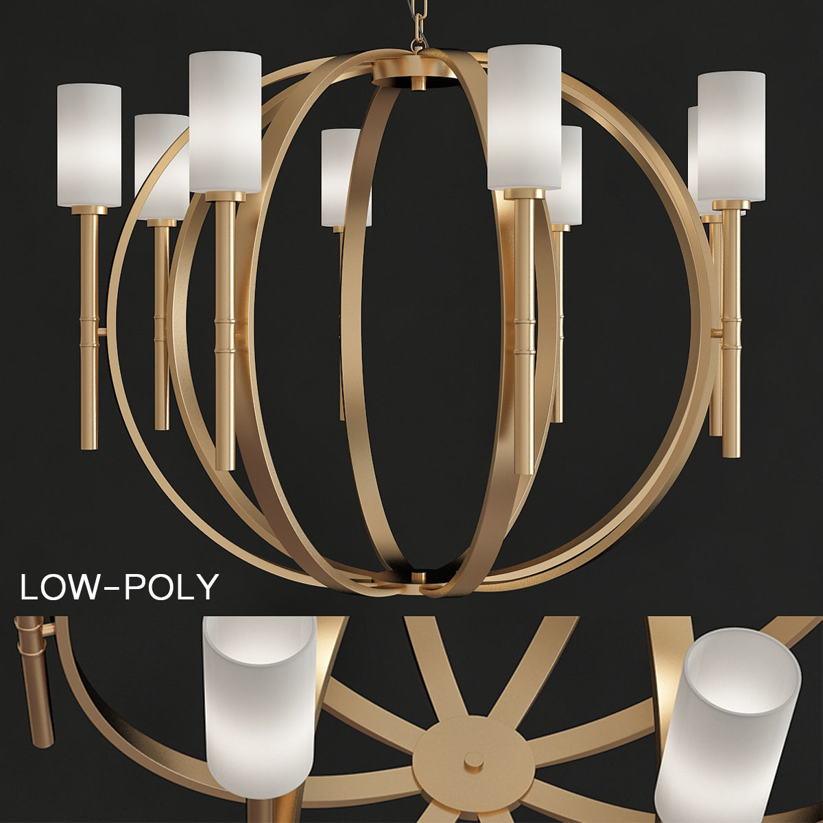 Chandeliers 3d models mega pack 100 models 3D Model Collection_15