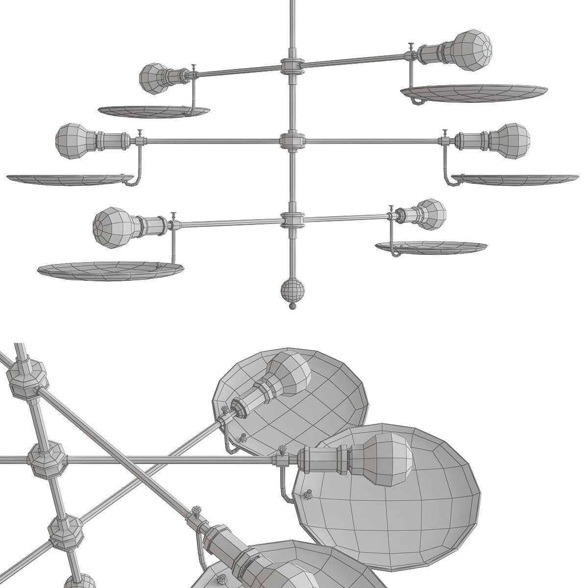 Chandeliers 3d models mega pack 100 models 3D Model Collection_165