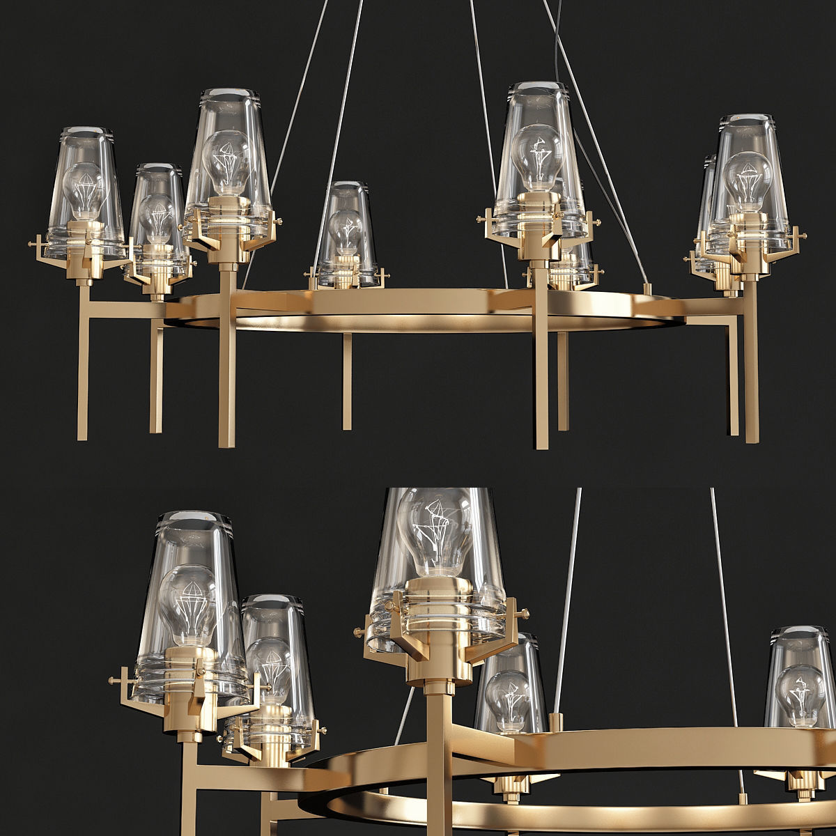 Chandeliers 3d models mega pack 100 models 3D Model Collection_60