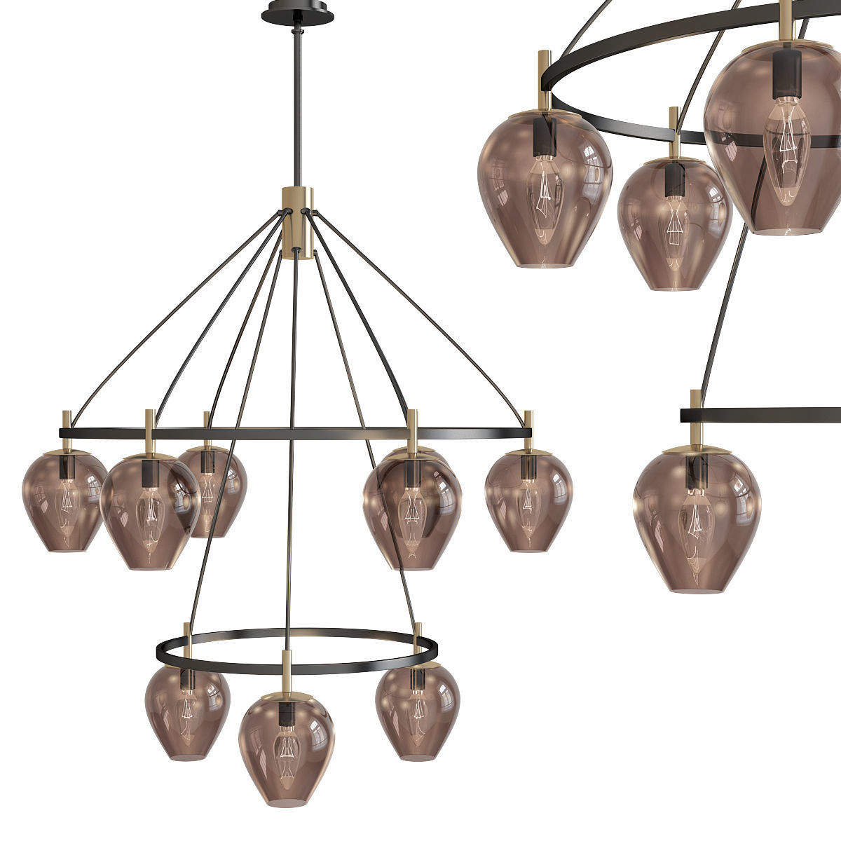 Chandeliers 3d models mega pack 100 models 3D Model Collection_59