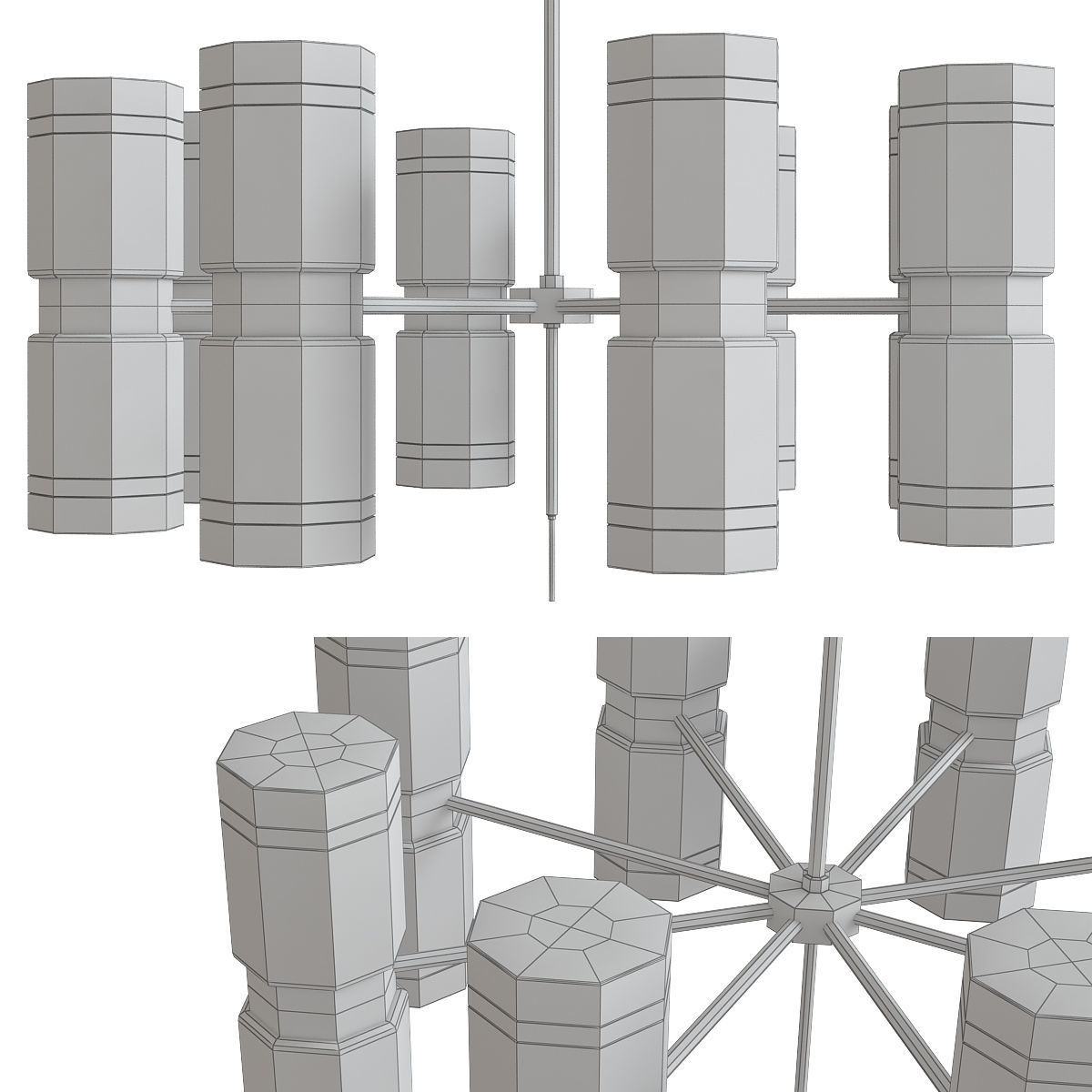 Chandeliers 3d models mega pack 100 models 3D Model Collection_201