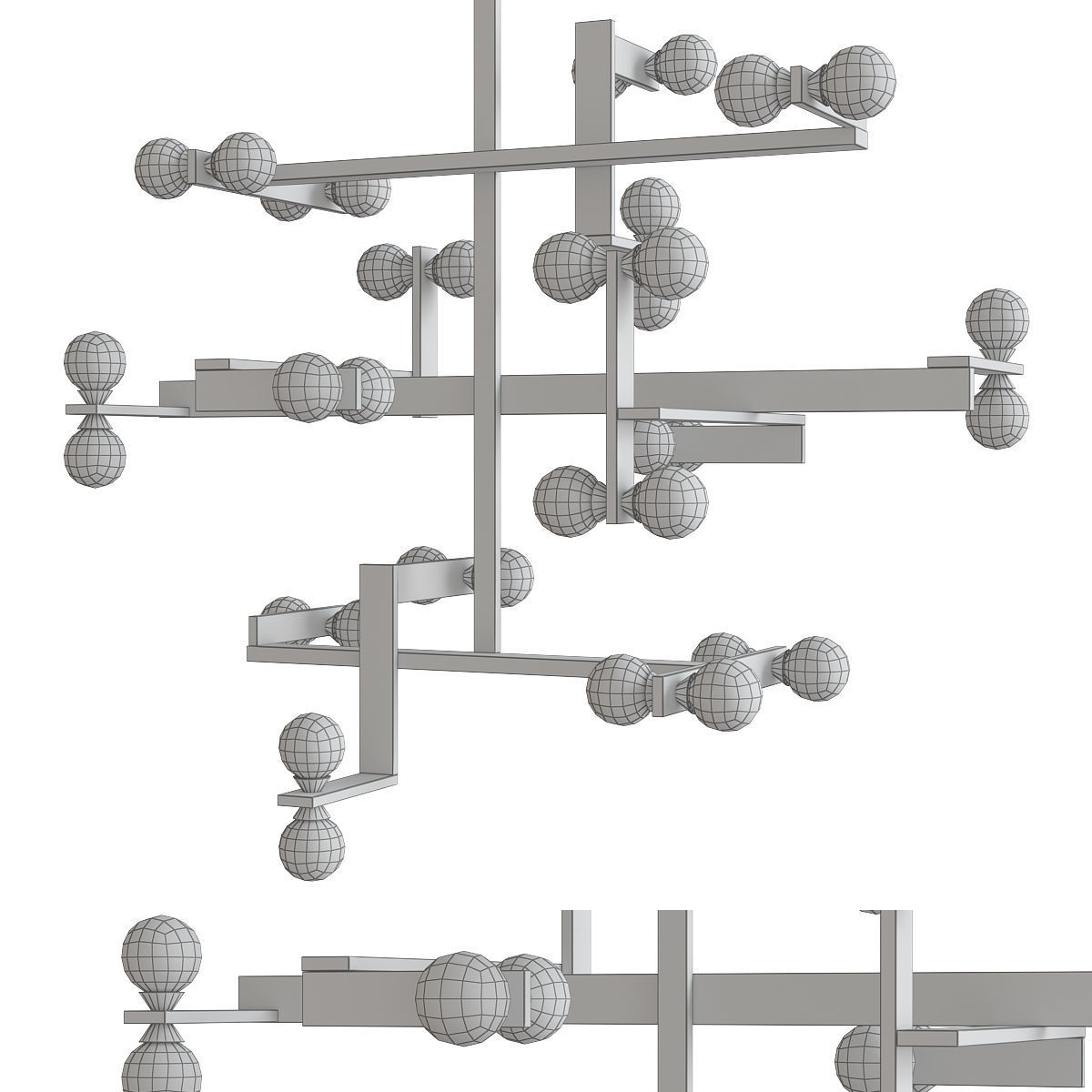 Chandeliers 3d models mega pack 100 models 3D Model Collection_173