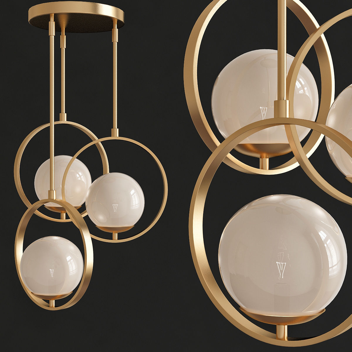 Chandeliers 3d models mega pack 100 models 3D Model Collection_112