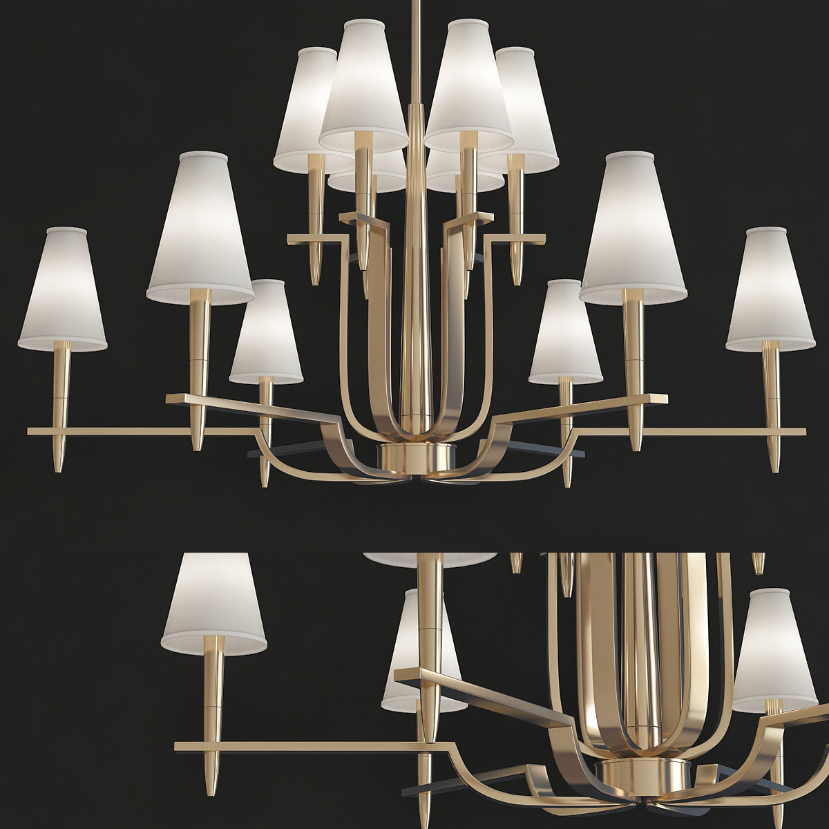 Chandeliers 3d models mega pack 100 models 3D Model Collection_68