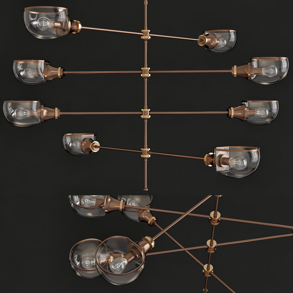 Chandeliers 3d models mega pack 100 models 3D Model Collection_57