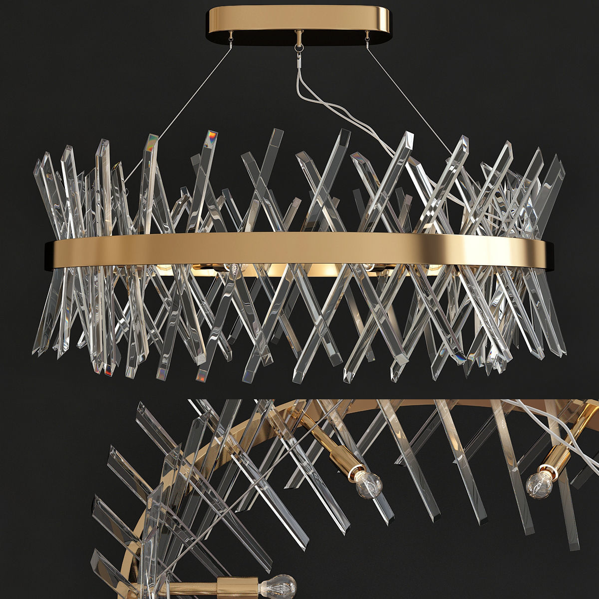 Chandeliers 3d models mega pack 100 models 3D Model Collection_94