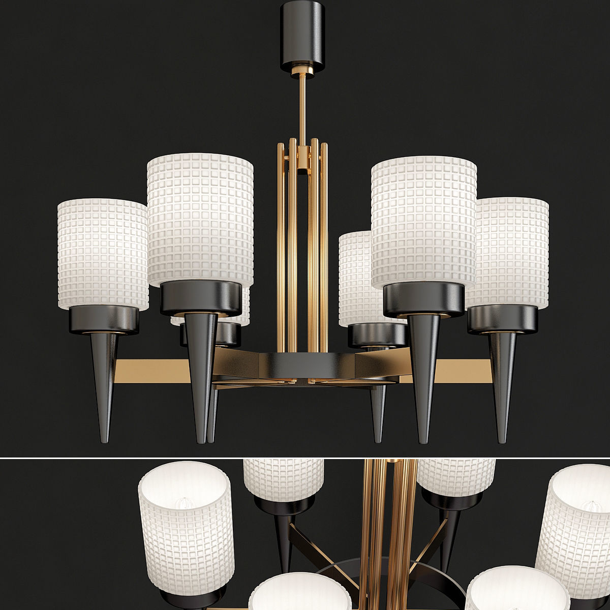 Chandeliers 3d models mega pack 100 models 3D Model Collection_89