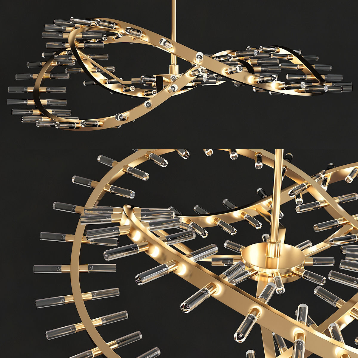 Chandeliers 3d models mega pack 100 models 3D Model Collection_101