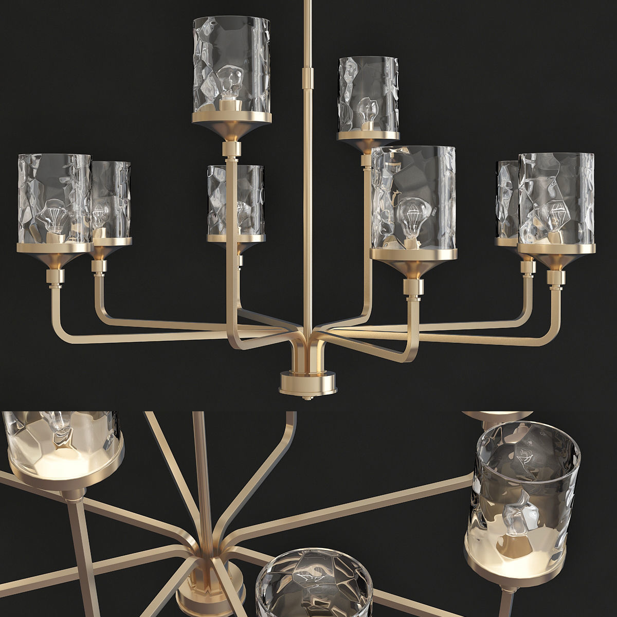 Chandeliers 3d models mega pack 100 models 3D Model Collection_66