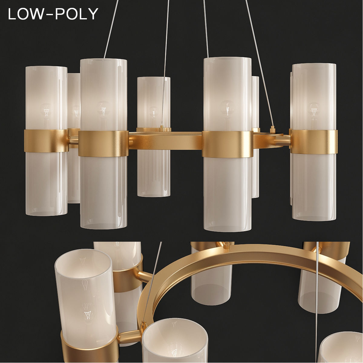 Chandeliers 3d models mega pack 100 models 3D Model Collection_14