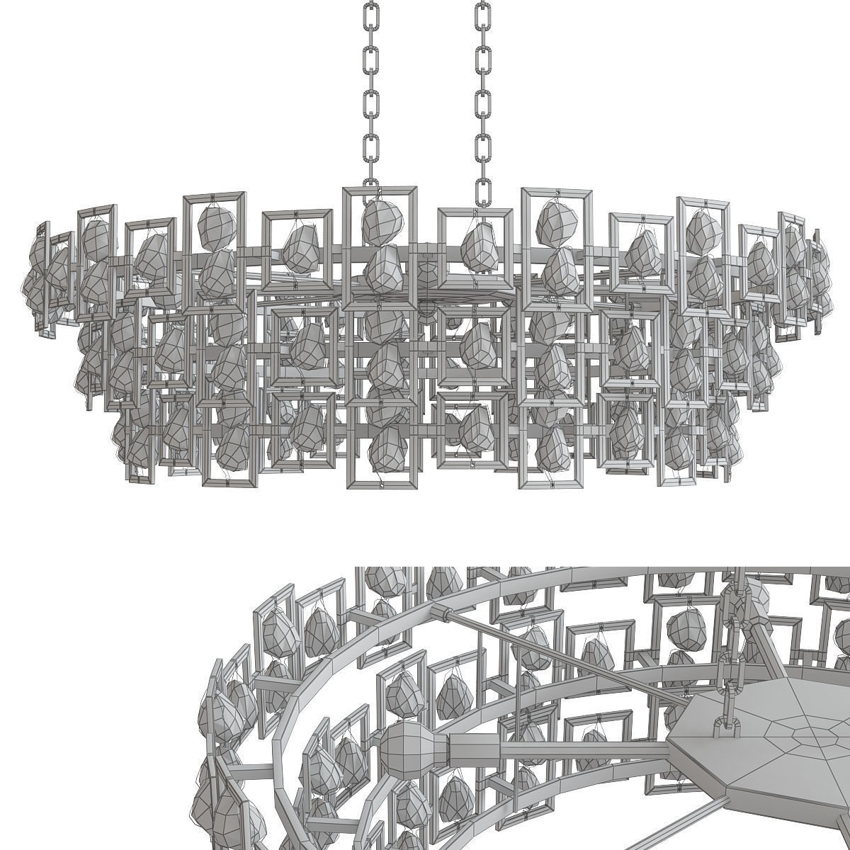 Chandeliers 3d models mega pack 100 models 3D Model Collection_131