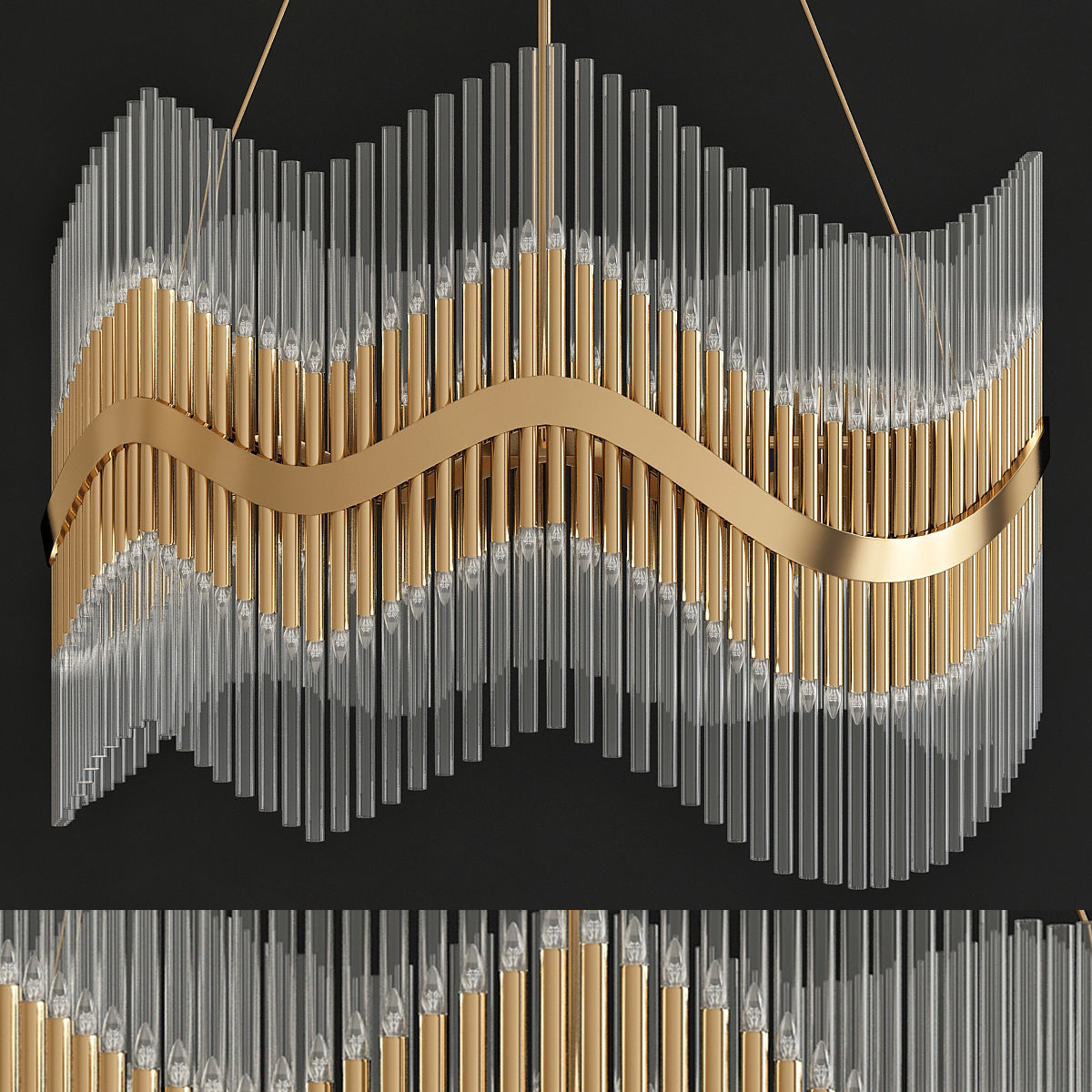 Chandeliers 3d models mega pack 100 models 3D Model Collection_96