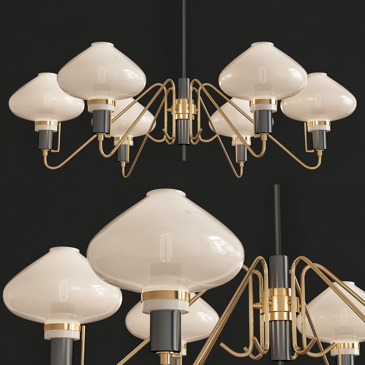 Chandeliers 3d models mega pack 100 models 3D Model Collection_32