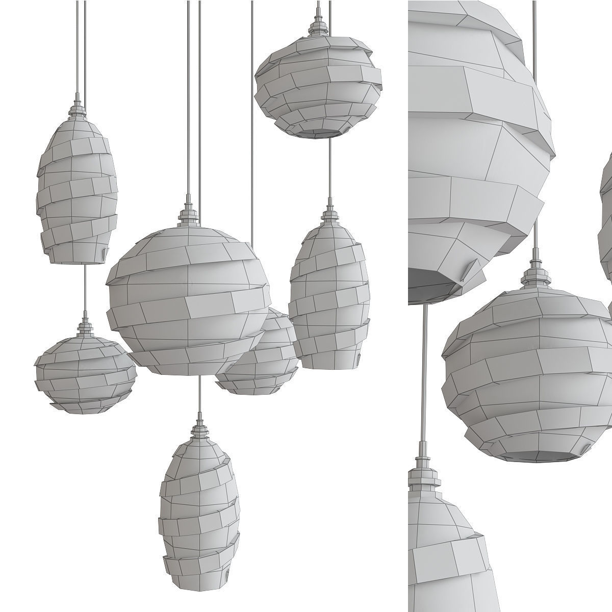 Chandeliers 3d models mega pack 100 models 3D Model Collection_199