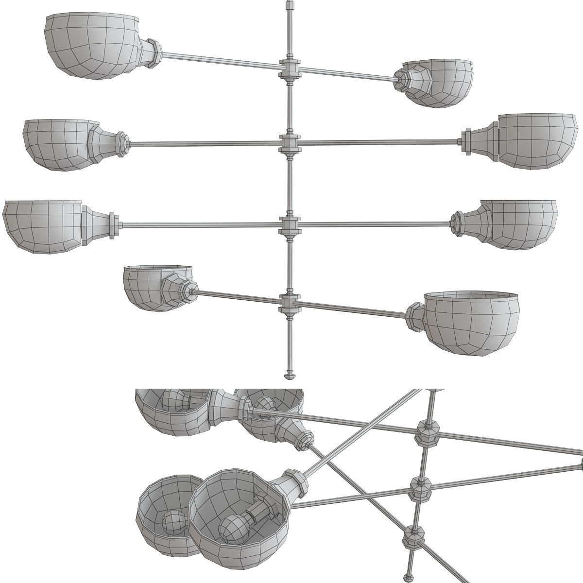 Chandeliers 3d models mega pack 100 models 3D Model Collection_163