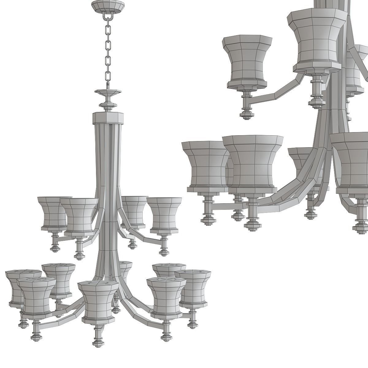 Chandeliers 3d models mega pack 100 models 3D Model Collection_177