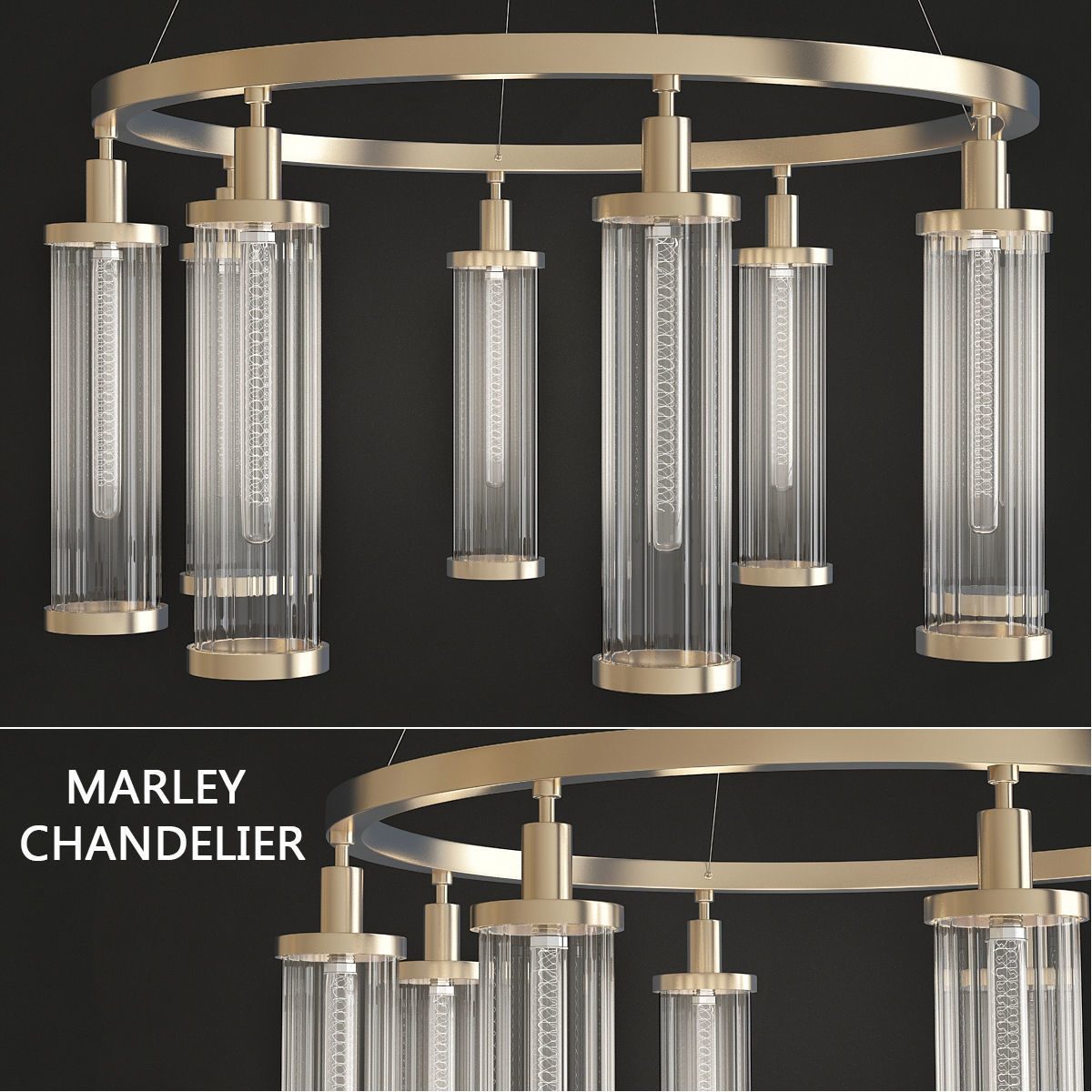Chandeliers 3d models mega pack 100 models 3D Model Collection_37