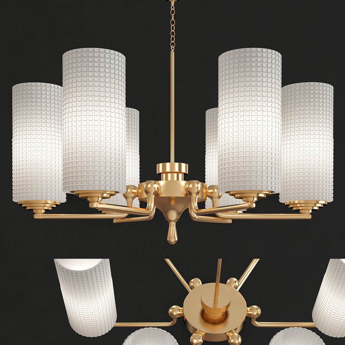 Chandeliers 3d models mega pack 100 models 3D Model Collection_92