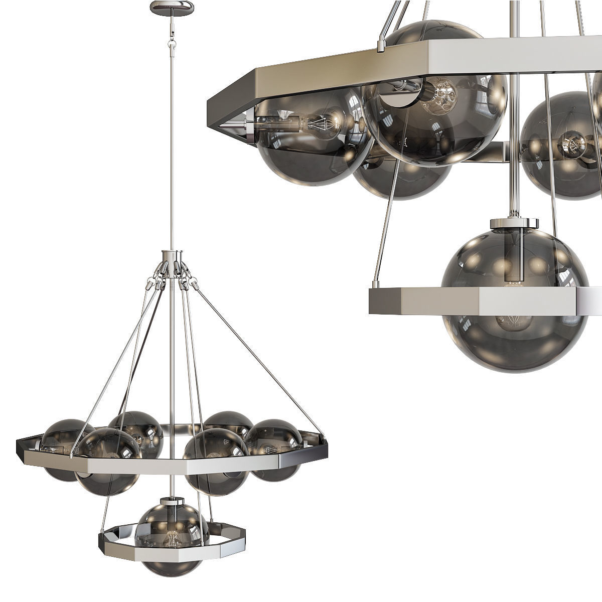 Chandeliers 3d models mega pack 100 models 3D Model Collection_44