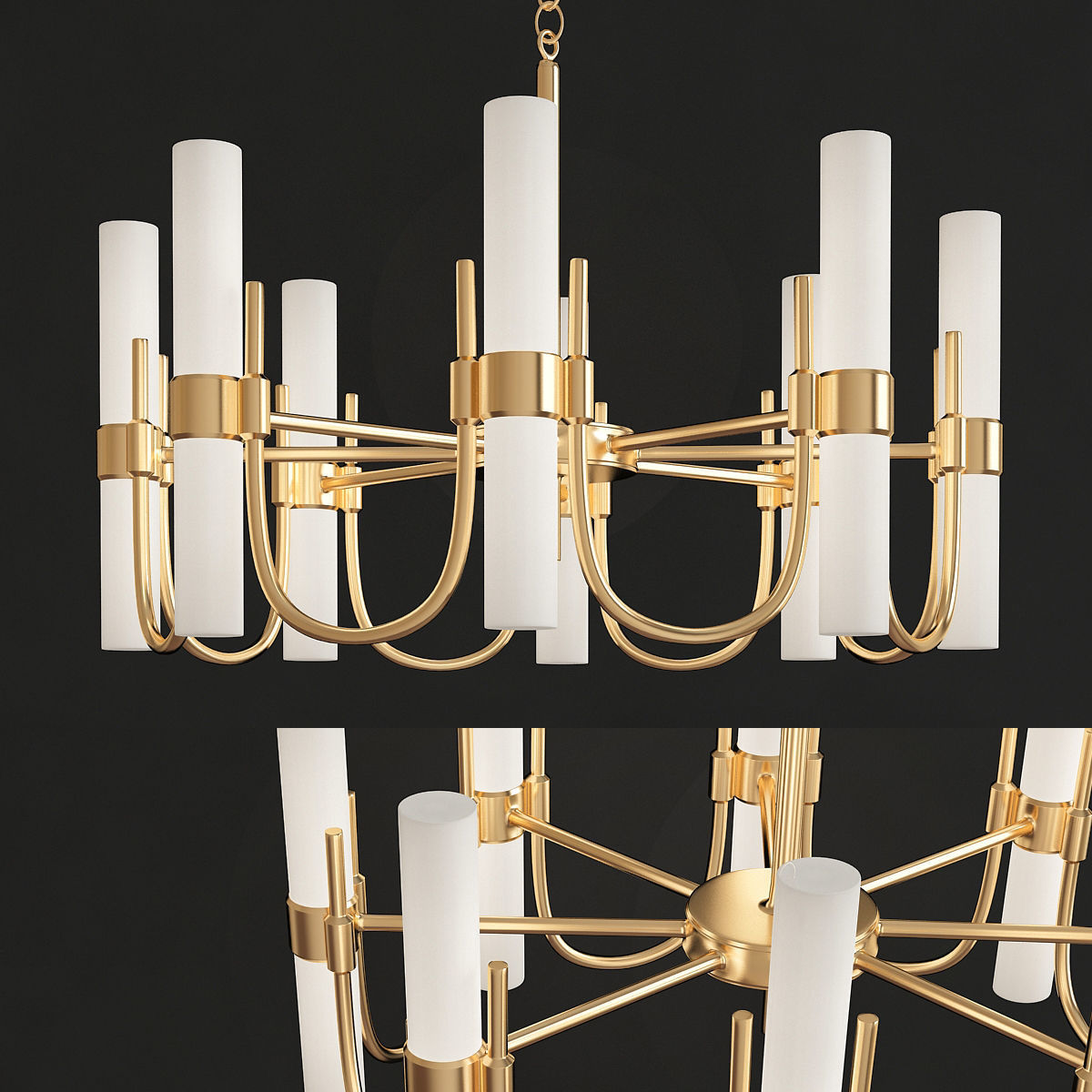 Chandeliers 3d models mega pack 100 models 3D Model Collection_88