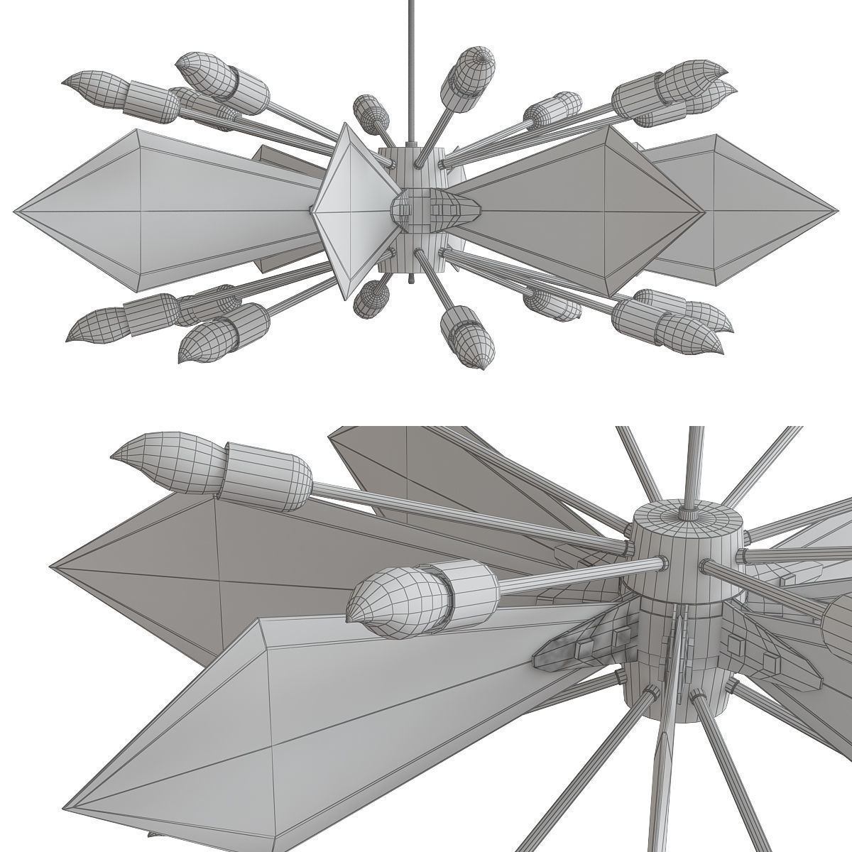 Chandeliers 3d models mega pack 100 models 3D Model Collection_139