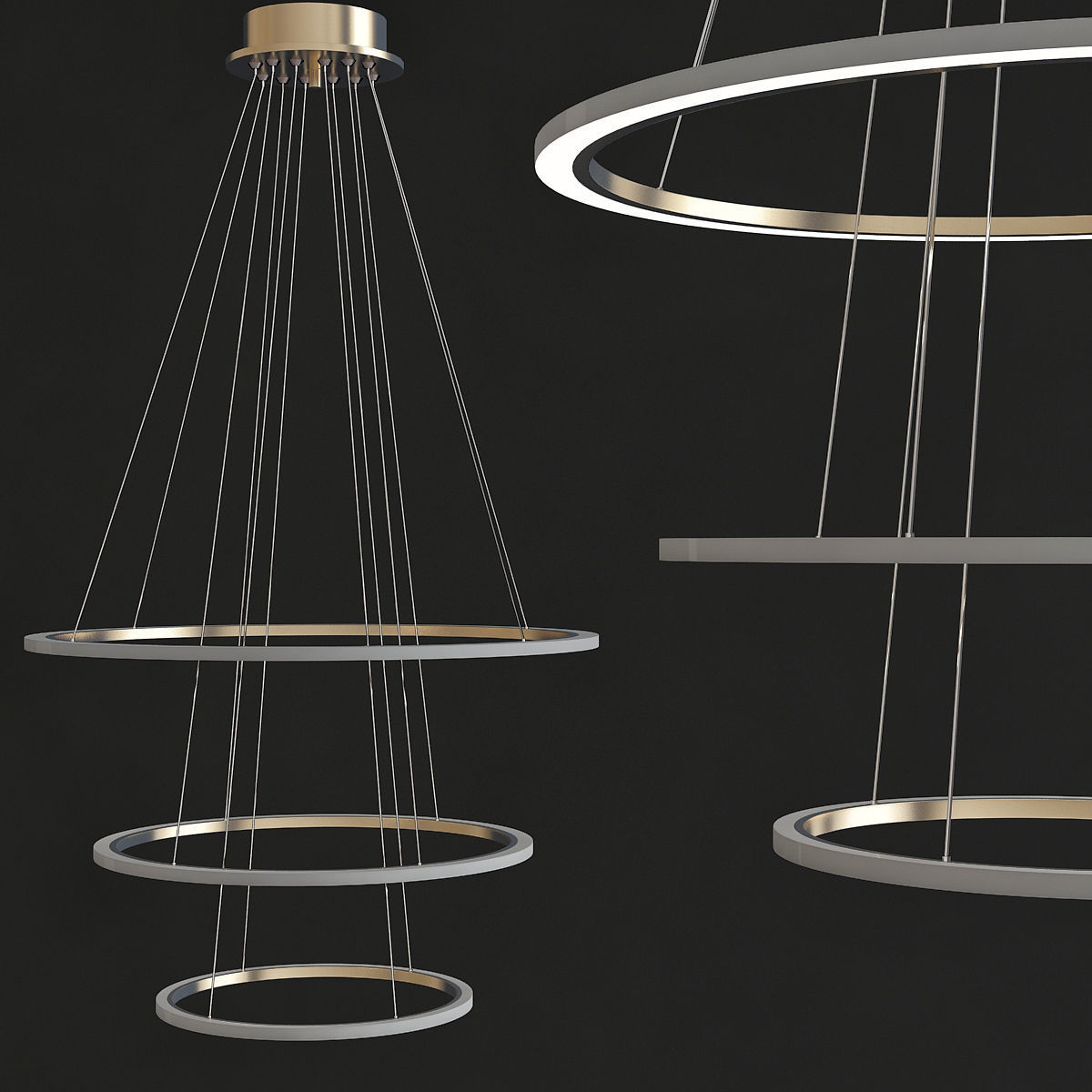Chandeliers 3d models mega pack 100 models 3D Model Collection_56