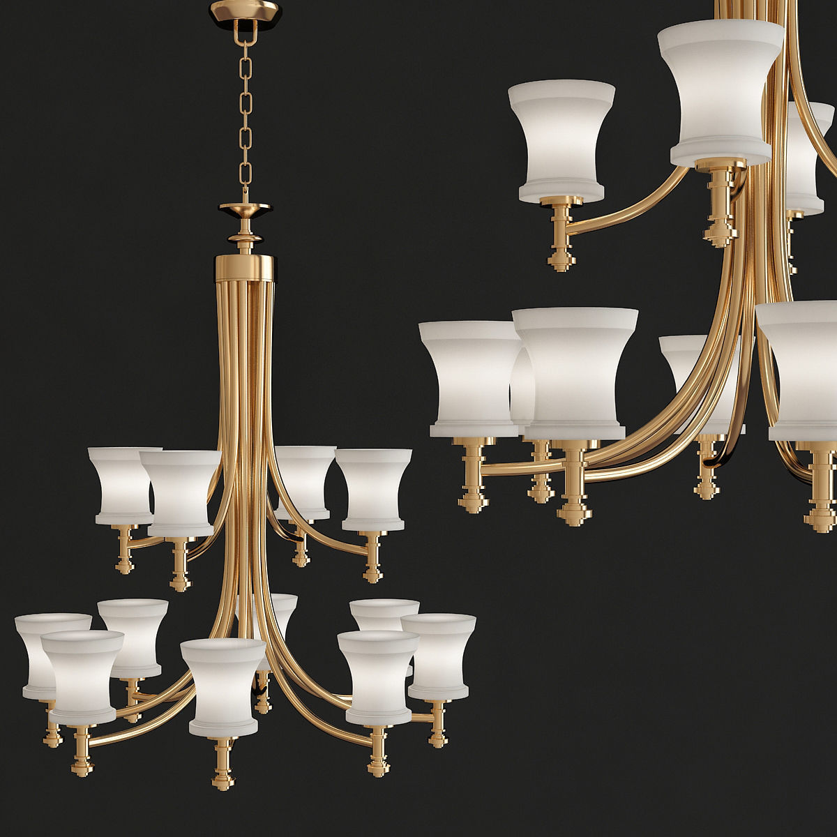 Chandeliers 3d models mega pack 100 models 3D Model Collection_49