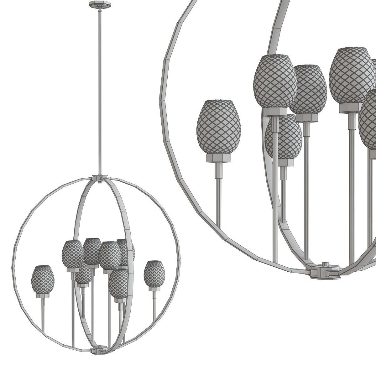 Chandeliers 3d models mega pack 100 models 3D Model Collection_156