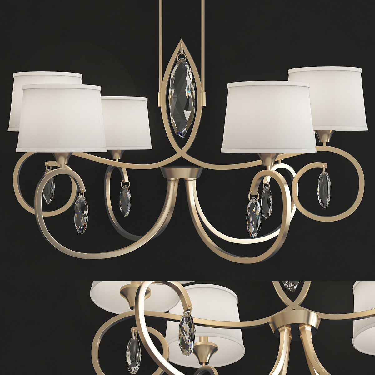 Chandeliers 3d models mega pack 100 models 3D Model Collection_64