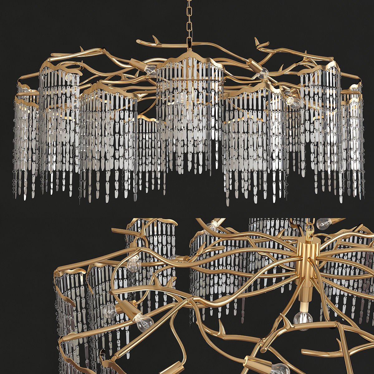 Chandeliers 3d models mega pack 100 models 3D Model Collection_99