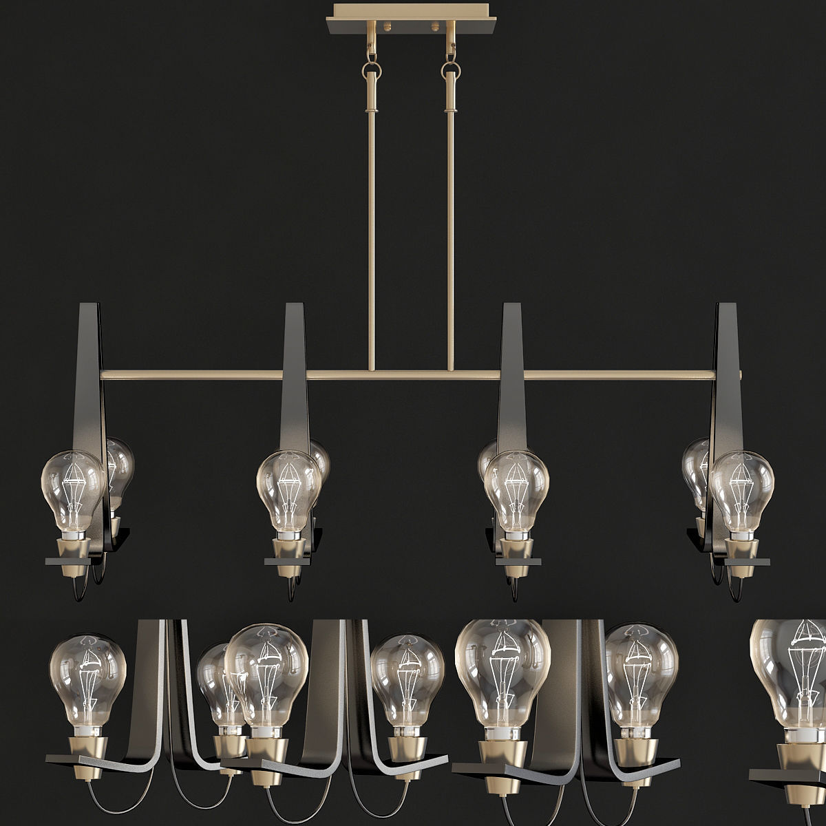 Chandeliers 3d models mega pack 100 models 3D Model Collection_46