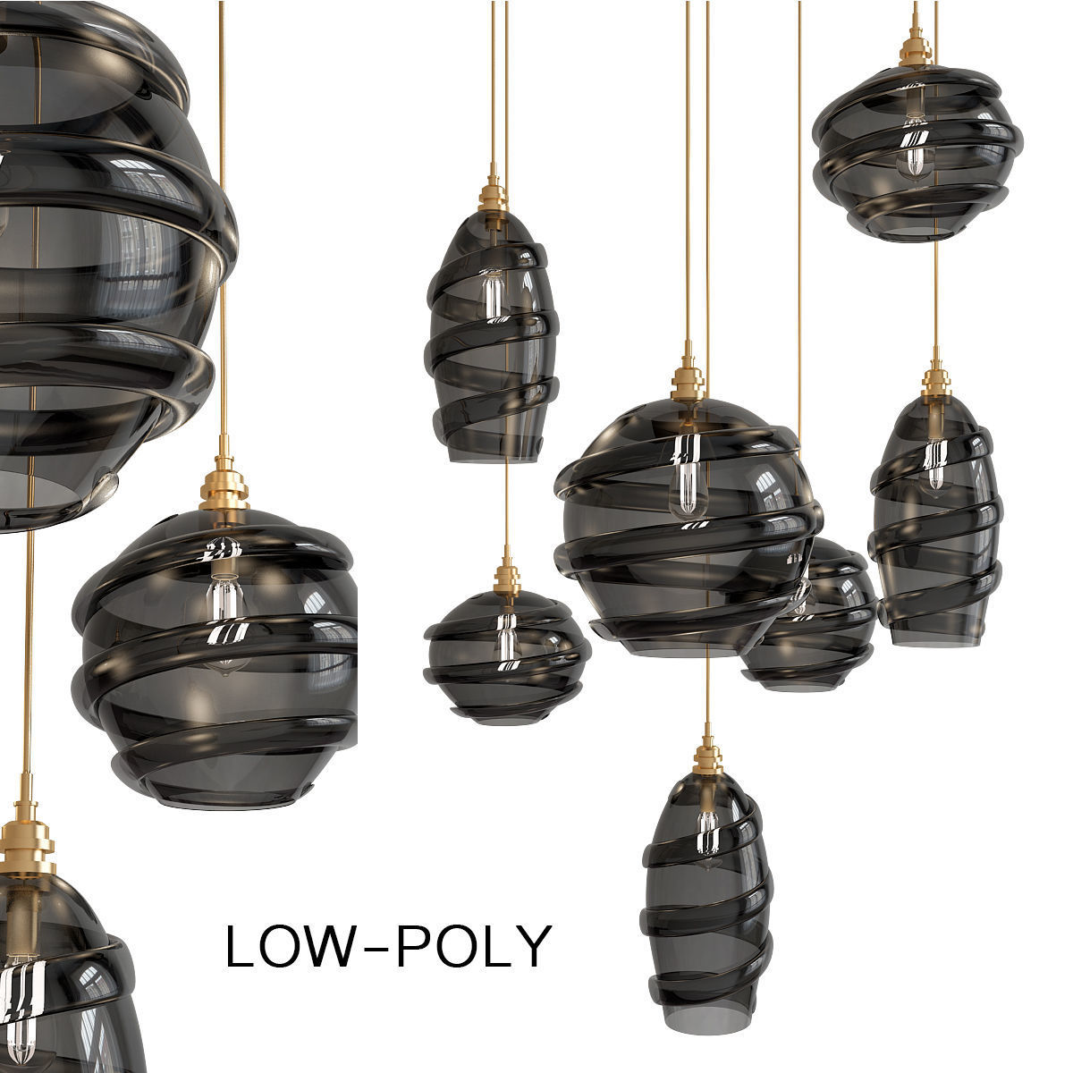 Chandeliers 3d models mega pack 100 models 3D Model Collection_12
