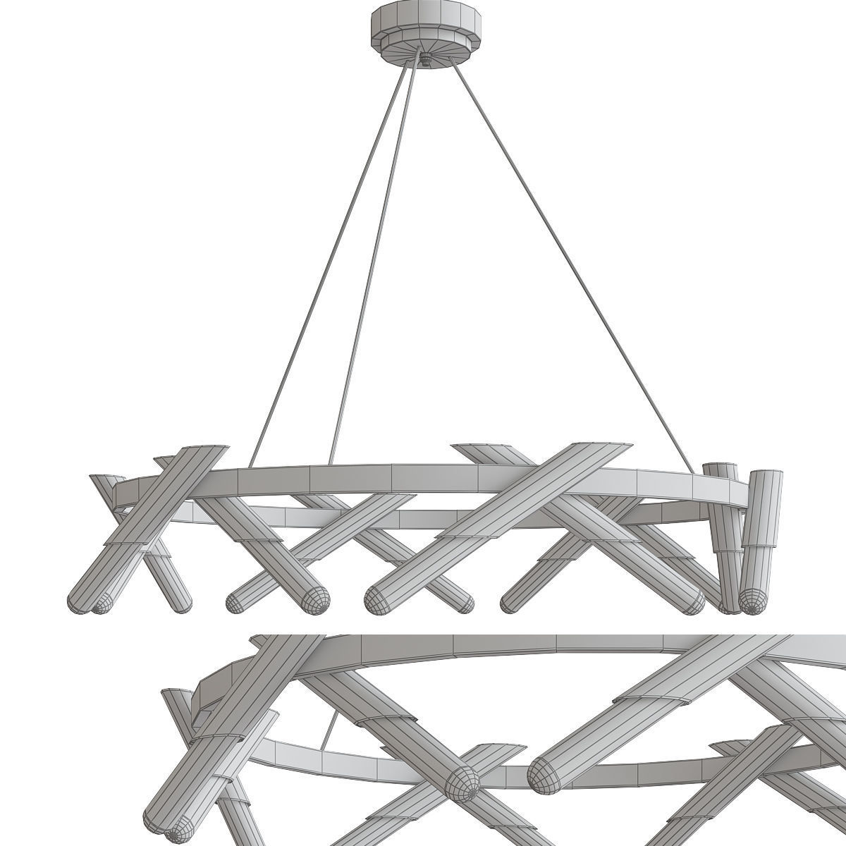 Chandeliers 3d models mega pack 100 models 3D Model Collection_134