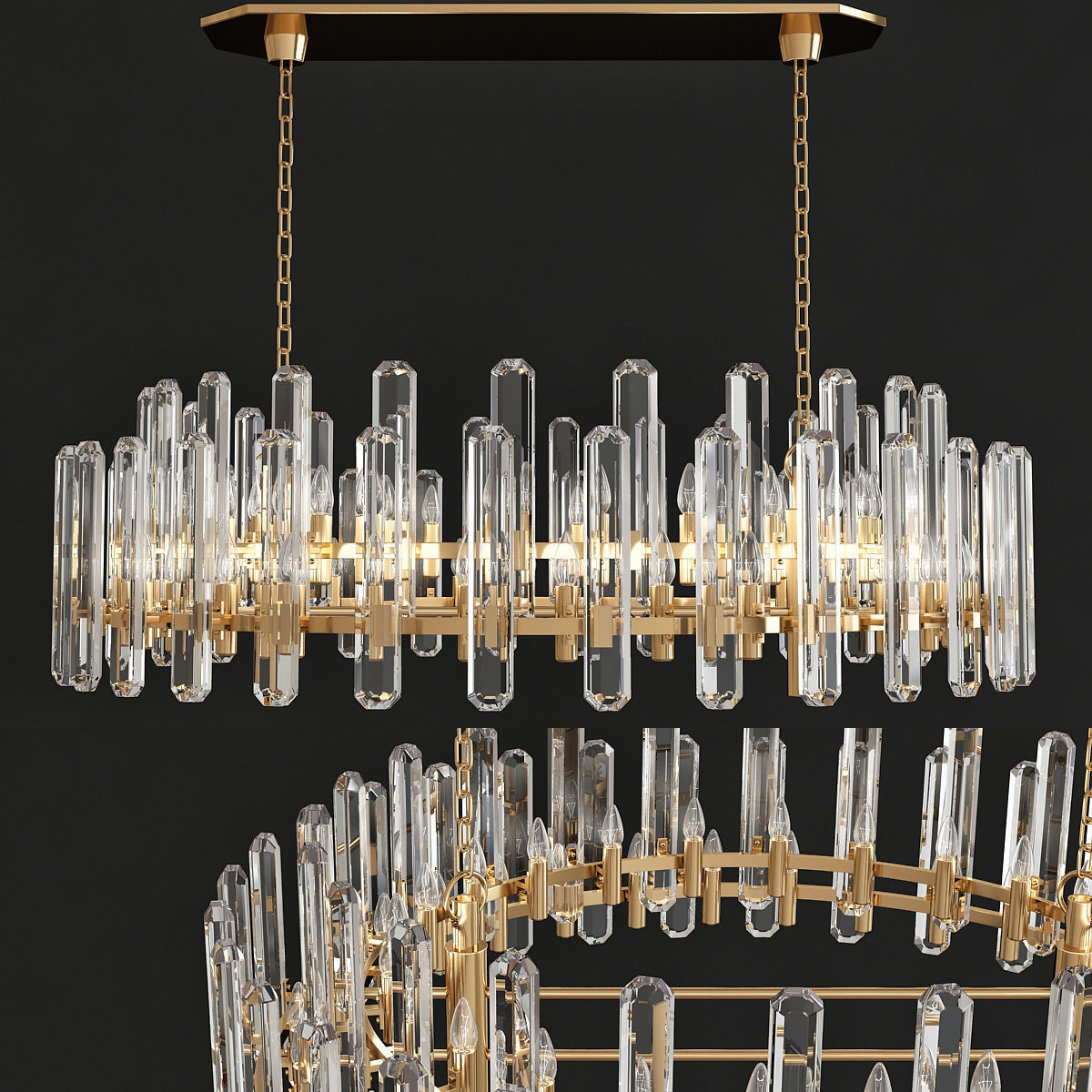 Chandeliers 3d models mega pack 100 models 3D Model Collection_97